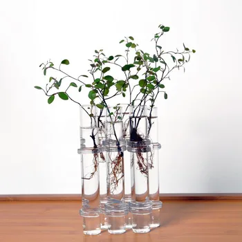 6 Staklenih Cijevi U Obliku Viseći Hidroponski Vaze Za Cvijeće Biljke Террариумный Kontejner