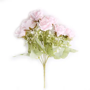 7 Ruža Buket Modeliranje Umjetne Vaza Za Cvijeće za Vjenčanje Nakit Buket DIY Valentinovo Kućna Zabava Božićna Dekoracija