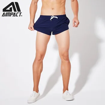 AIMPACT Za Muškarce Booty Shorts Najlon Čipke Trening Kratke Hlače S Džepovima AM2358