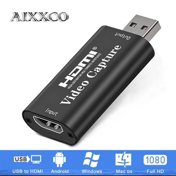AIXXCO 4 Video USB snimanje HDMI Video karta Hvatač Račun Okvir za PS4 DVD Kamkorder za Snimanje Streaming Video