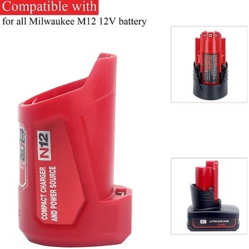 Adapter N12 Litij-ionska Baterija Punjač Pretvarač za Milwaukee M12 12 10,8 Se U Litij Baterija USB Uređaj Mobilni telefon na Izvor Napajanja