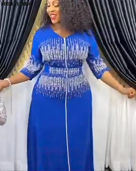 Afrički Vjenčanice za Žene Plus Size Turska Topla Bušilica Perle College Duga Maxi Haljina je Marokanac Muslimanska Afrička Odijevanje