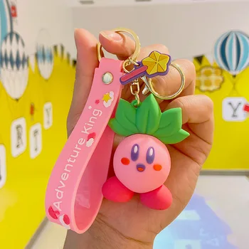 Anime Lik Kirby Privjesak Kawaii Automobilski Ključ Privjesak za Torbu za Pribor Crtić Model Ukras Slatke Igračke za Djevojčice Darove Za Rođendan