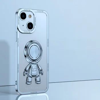 Astronaut Pokrivenost Torbica Za Telefon iPhone 13 11 12 Pro Max X XS MAX XR 7 8 Plus Magnetsko Prsten Atrakcija Stalak šok-dokaz Torbica