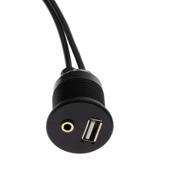 Auto USB Audio Vodootporan Kabel Priključak USB 2.0 Auto Kontrolna Ploča Motocikl Rumenilo Ploča M/F AUX Vodeći Produžni Adapter