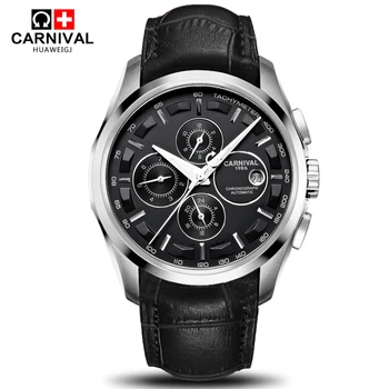 Automatska mehanička švicarske marke muški ručni sat moderan luksuzni sat s kožnim remenom vodootporan sat relogio reloj montre