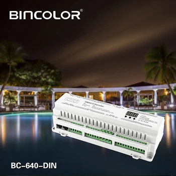 BC-RJ45 Spojiti led RGB/RGBW 624-DIN/BC-632-DIN/BC-640-DIN 24/32/40 CH DMX512/8bit/16bit DC12V-24V Dekoder полосовых žarulje