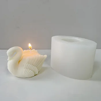 Baby Swan Silikonska Svijeća Kalup za DIY Aromaterapija Svijeća Gipsane Dekoracije Sapun Epoksidna Smola Kalup Obrt Izrada Alata