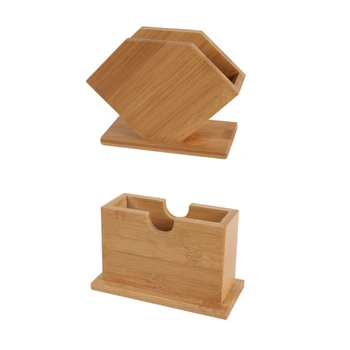 Bamboo Kutija za Maramice Cube Fan Shape Draw Papira Držač Za Salvete, Kutije za domaće Kuhinje Dekoracija Stola Organizacija za Pohranu