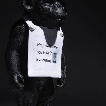 Banksy Je Majmun, Gorila Smola Kip Skulptura Ulične Umjetnosti Obrt Društvene Figure Za Uređenje Pribor Za Uređenje Doma