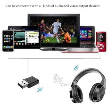 Bežične Slušalice Mikrofon, Bluetooth Slušalice, Tv PC Gaming Tableta Slušalice Bluetooth Odašiljač, TF Kartica Glazba Stereo Slušalice