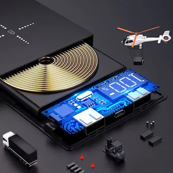 Bežični Brzo Punjenje Power bank Prijenosni Punjač 20000 mah 2USB Izlaz Digitalni Zaslon Vanjski Baterija Za iPhone Huawei MI