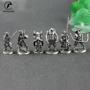 Bijela Bakar Japanski Сегунат Samuraj Figurice Minijature Stare Metalne Vojnici Model Kip Tablica Igračka Ukras Ukras