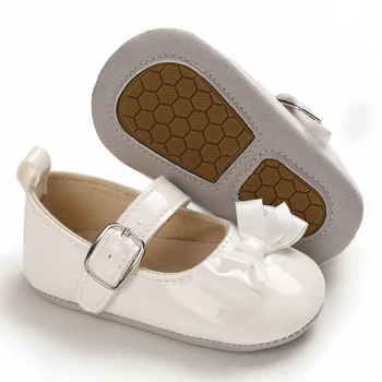 Bijele cipele za novorođenčad; Нескользящие sandale na gumenim potplatima za djevojčice; Svakodnevni Elegantne cipele Princeza; Prozračna cipele za prve šetnje dijete