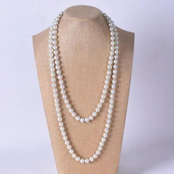 Biserna ogrlica dužine 150 cm, biserna ogrlica 10 mm u rasutom stanju, biserna ogrlica.