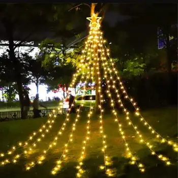 Božićno Drvce Falls Svjetlo Vanjski Top Star Гирлянда Svjetlo Gudačkih Svjetla Bilo Koji Otvoreni Položaj Rasvjeta Božićno Novogodišnje I Božićne Darove Noelle