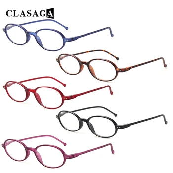 CLASAGA Naočale Za čitanje Medusobno Zglob Ovalna Plastična Okvira Ukrasne Čaše Za Muškarce i Žene HD Naočale za Čitanje na Recept 0 ~ 600