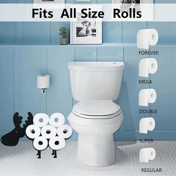 Crni Držač Za Toaletni Papir Za Zidnu montažu / Podno Papira Za Uređenje Sobe