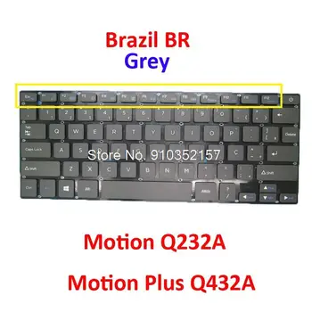 Crno-Siva Tipkovnicu za laptop Positivo Motion Q232A Motion Plus Q432A H003-33 YMS-0075-B Brazil BR Bez okvira Crvena/Plava Znak