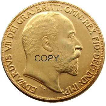 Crown Eduardo VII 1902 2 funte (2SLD) Pozlaćeni Fotokopirni kovanice