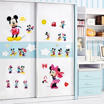 Crtani Slatka Mickey I Minnie Mouse Balon Naljepnice Za Zid Naljepnice Ili Dječje Sobe Dječje Sobe Zid Umjetnost Park Plakat Dječje Zabave
