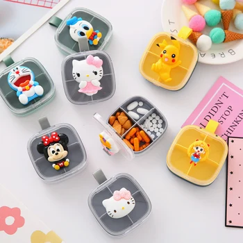 Crtić Hello Kitty Doraemon Pikachu Cinnamoroll Sailor Moon Mini Kutija Za Tablete Ženski Prijenosni Putni Paket 7 Dana Velikog Kapaciteta