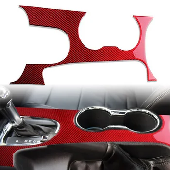 Crvena ugljičnih vlakana ABS Auto-Unutrašnjost Poklopac Mjenjača, Poklopac ukras Za Ford Mustang 2016 2017 2018 2019