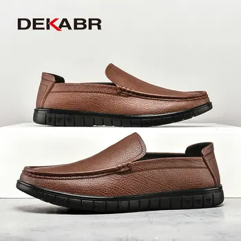 DEKABR/ Super Udobne Kožne cipele; muške Svakodnevne Modeliranje cipele; soft Лоферы od prave Kože; muške cipele u ravnim cipelama