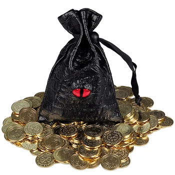 DND Fantasy Coins 50 Starih Zlatnih Metalnih Kovanica s Kožna torbica - Igre plijen, Oprema i Rekviziti