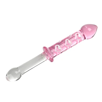 Dildo Analni Čep Srce Pink Seks Roba Stimulacija Klitorisa Analni Seks Igračke za Žene G-Spot Kristal Kristal