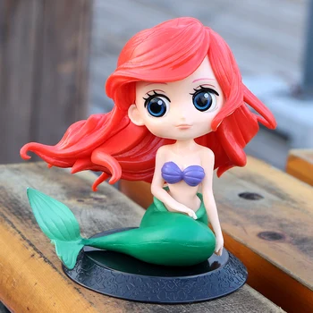 Disney Q Posket Princeza Ariel 10 cm Sirena Mala Ljepotica Ribica PVC Figurica Model Lutka Igračka Torta Dekoracija Za Dječju Poklon