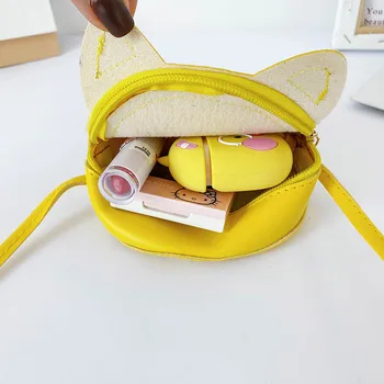 Dječja torba za preko ramena sa cartoonish mačka, torba-instant messenger, mini-torbu za djevojčice, novčanik