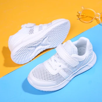 Dječje cipele ljetne dječje nadvoji prozračna mala bijela cipele za dječake jednostavna sportska bijele cipele za djevojčice šuplja sho model mreže