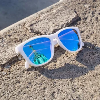 Dokly Unisex bijeli okvira Sunčane Naočale sa plavim staklima Slr Sunčane Naočale Gafas De Sol trendy Sunčane Naočale Muške i ženske sunčane naočale