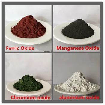 Dušikov dioksid, dušikov oksid, silicij cirkonij oksid, mangan oksid kositar oksid itrij bizmut-oksid