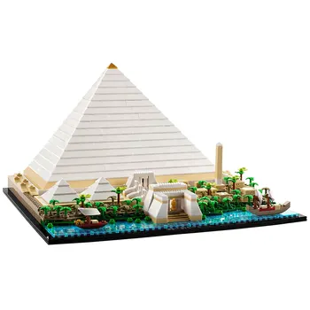 EGIPAT Modela Velike Piramide u Gradu Giza Arhitektonske Vrste ulica Stane 21058 Gradivni Blokovi Skup DIY Prikupljene Igračke Poklon