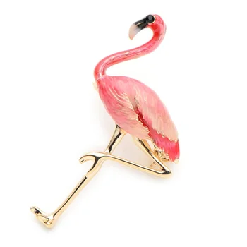 Elegantan Broš-Pin s Flaminga za Žene, Dar za Nakit Kreativne Ličnosti