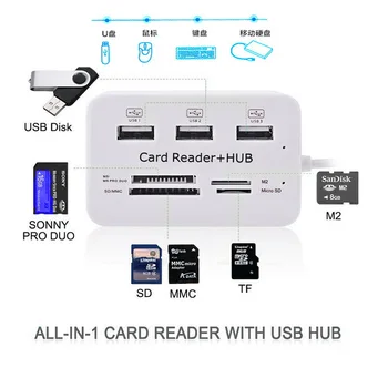 Erilles Multi Micro USB Hub 2.0 je OTG Kombinirani USB Razdjelnik SD TF Cardreader Produžni kabel Priključci I Konektori Koncentratori WH Adapter Kabel Za Računalo Putovanje