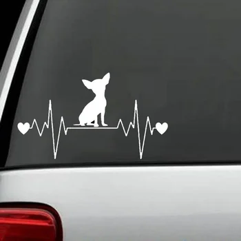 FUYOOHI Eksterijera/Zaštita Butik Naljepnice Srca Chihuahua Prozor Branik Automobila Naljepnica Naljepnica PVC Pas