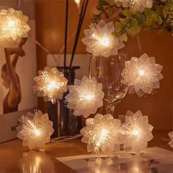 Fiber-Optički Nevjerojatan Svjetla Vodootporan 40/100 LED Star Vatromet Svjetlo Cvijet Božićni Gudački Lampa za Večernje ukrasite božićno Drvce