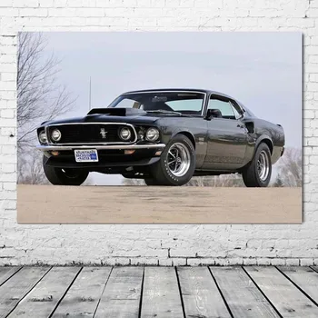 Ford Mustang Boss Crvena i Crna Mišić Kar Zid Umjetnost Platnu Slike Slike Ispisuje Plakat Home Cuadros Dekor za Dnevni boravak