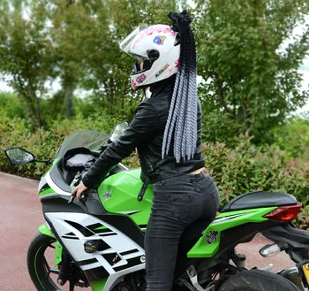 Freestyle Moto Kaciga Ručni Rad S Дредами Ukras Punk Prljava Kosa Motocross Utrke Za Sve Natjecatelje Muškarci Žene