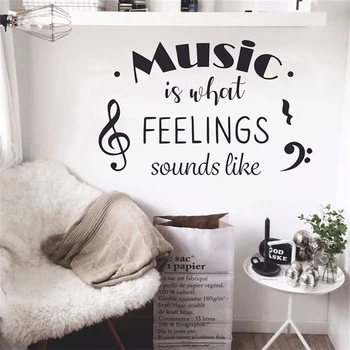 Glazba - to je ono Što je osjećaj Zvuči Kao Citat Glazbena Oznaka na Zid Umjetnička Oznaka za Dječje Sobe Spavaće sobe, Dječje Zabave Ukras Kuće