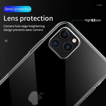 HOCO HD Prozirna Zaštitna Torbica za iPhone 11 2019 Serije TPU ultra-tanki Prozirni Poklopac Punu Pokrivenost za iPhone 11 Pro Max