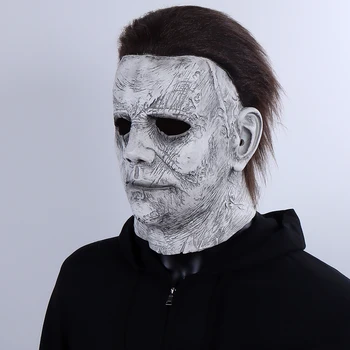 Halloween Michael Myers Maska, Halloween Vruće Film Lateks Strahote Zastrašujuće Maske za Odrasle Cosplay Odijelo Siva (A)