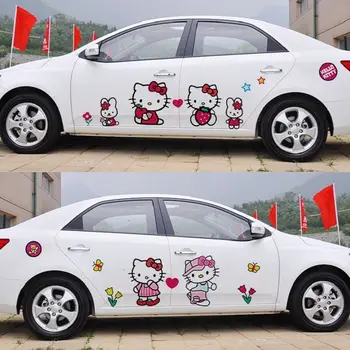 Hello Kitty Je Auto Oznaka Na Tijelu Poklopac Vrata Automobila Pojedinim Мультяшное Ukras Smanjuje Ogrebotine Vozila Pribor Za Modifikaciju Automobila