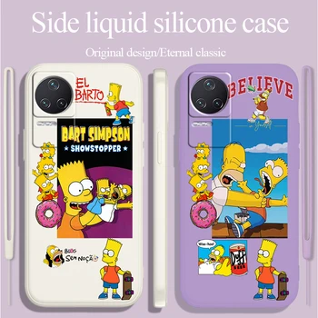 Homer simpson Bart Disney Za Xiaomi Redmi K50 K40 Igra K30 K30S 10 10C 10X 9A 9 9T 9C 9AT 5G Torbica za telefon s tekućim Užetom