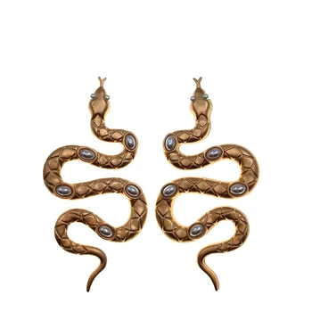 I američki stil Qingdao nakit naušnice osobnost i temperament retro stil modne Snake Naušnice ženske d47