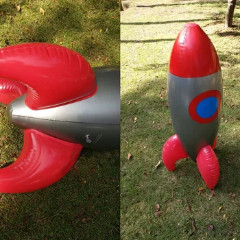 Igračke na napuhavanje Надувают Crvenu Raketu Model Igračke Dječji Rođendan Uređenje Igračke Astronaut Svemirski Brod 103*28 CM