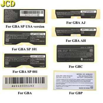 JCD 10x Za Game Boy Advance SP u Boji Džep Zamjena MGB-001 Oznake Stražnja Oznaka Za EUR GBA GBC GBA SP 001 101 Oznaka Japan
